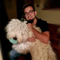 The author and his beloved, shaggy dog, Koda